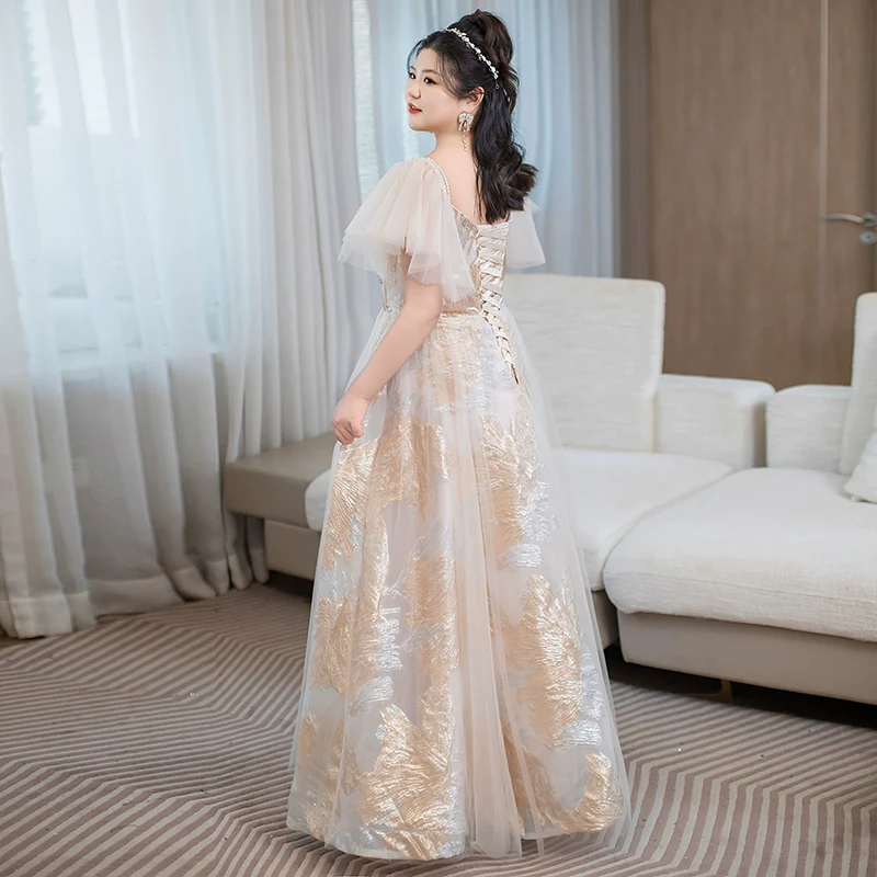 Elegant Plus Size Evening Dress with Beaded Detail - Image 3