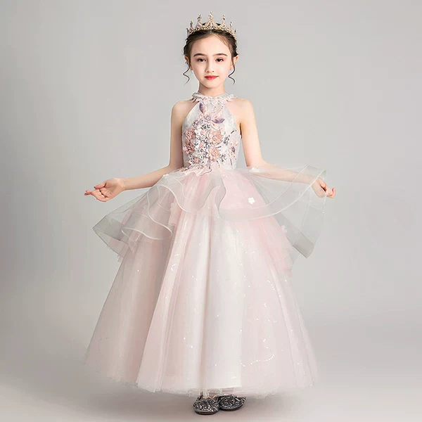 Elegant Princess Dress Costume for Girls, Perfect for Evening Parties and Events