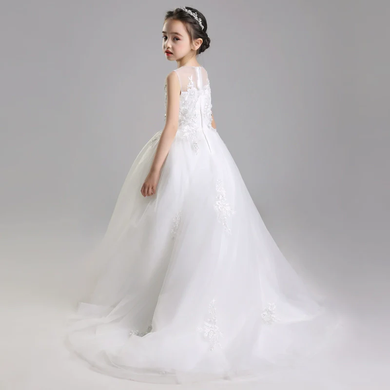 Elegant Princess Style Girls' Evening Dress for Wedding & Performance - Image 6