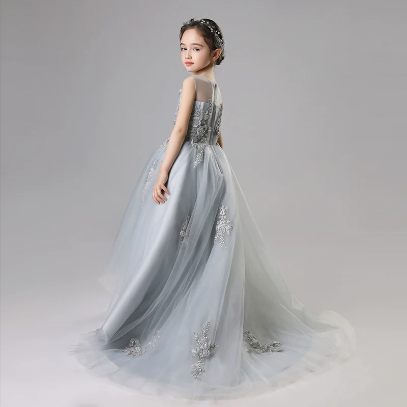 Elegant Princess Style Girls' Evening Dress for Wedding & Performance - Image 7