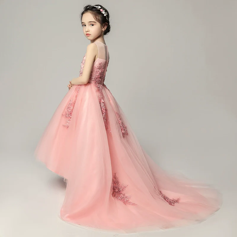 Elegant Princess Style Girls' Evening Dress for Wedding & Performance - Image 8