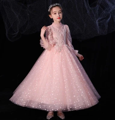 Elegant Princess Wedding Dress for Children's Piano Performance & Catwalk - Image 2