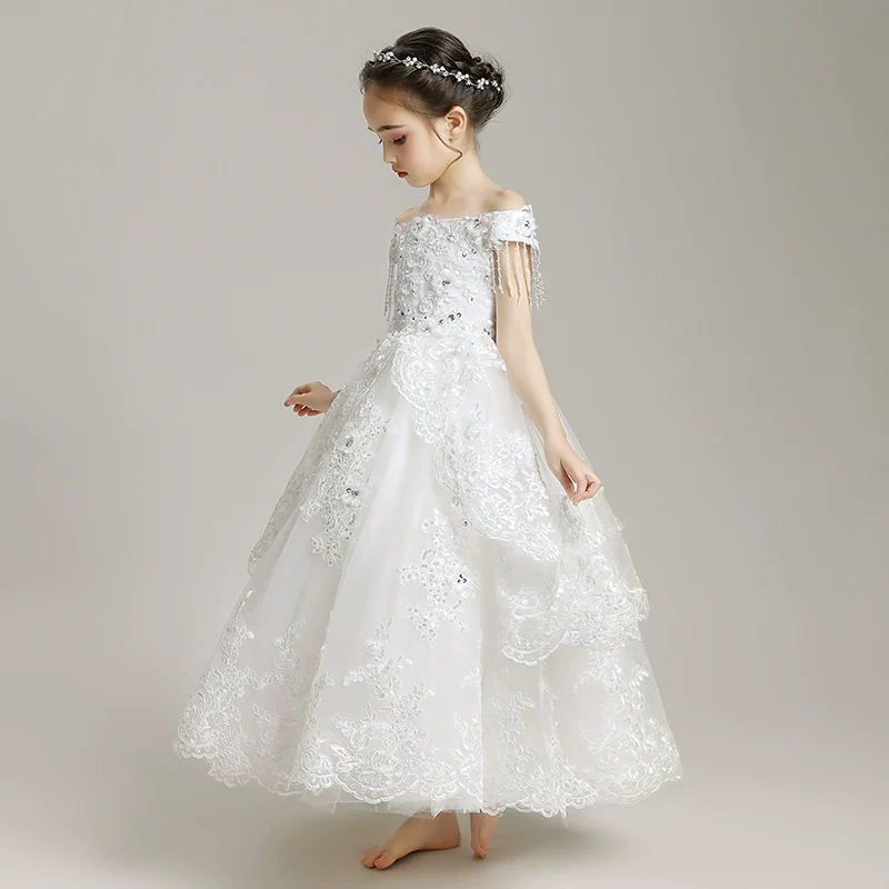 Elegant Princess Wedding Dress for Little Girls - Western Style - Image 4