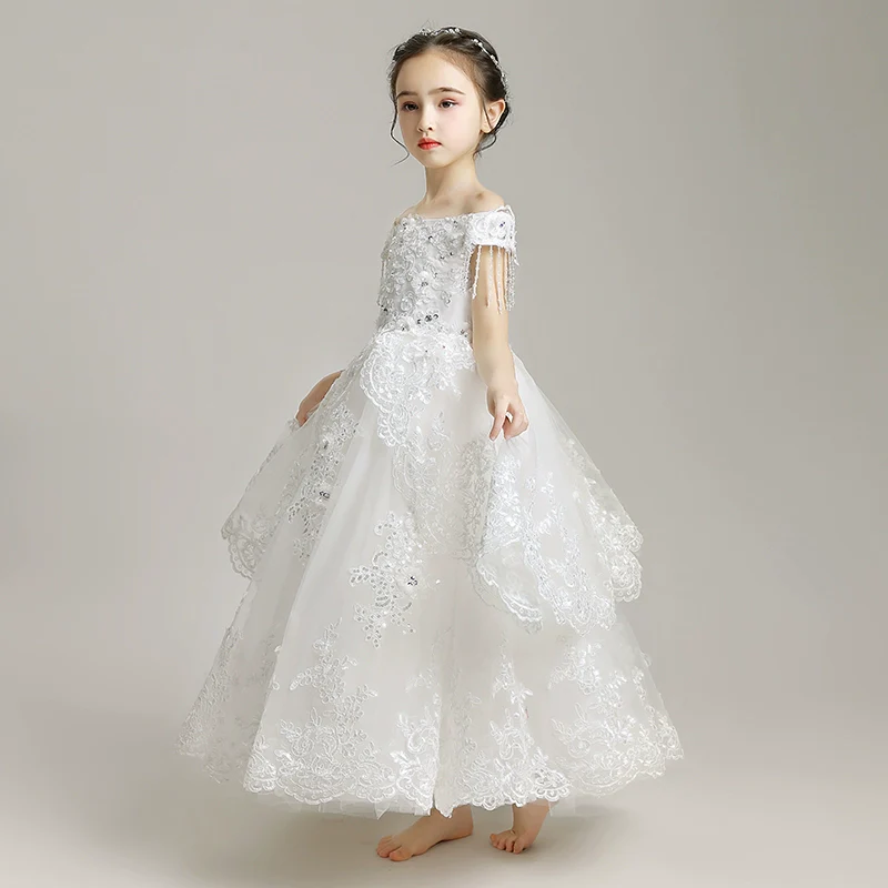 Elegant Princess Wedding Dress for Little Girls - Western Style - Image 6