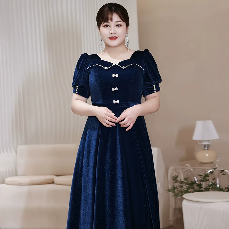 Elegant Velvet Evening Dress | Amehandmadesg