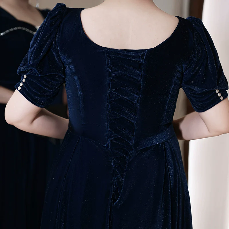 Elegant Velvet Evening Dress | Amehandmadesg - Image 3