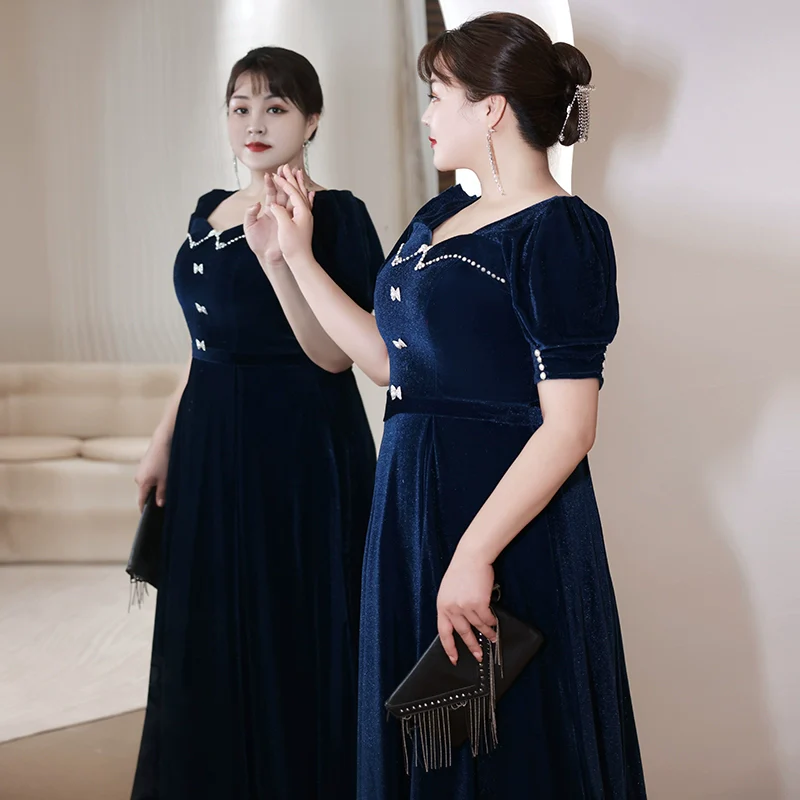 Elegant Velvet Evening Dress | Amehandmadesg - Image 4