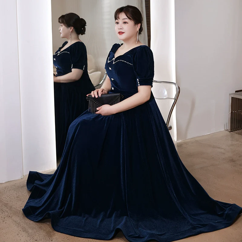 Elegant Velvet Evening Dress | Amehandmadesg - Image 5
