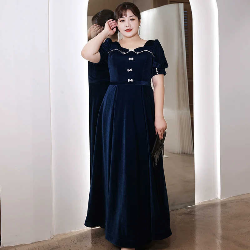 Elegant Velvet Evening Dress | Amehandmadesg - Image 6
