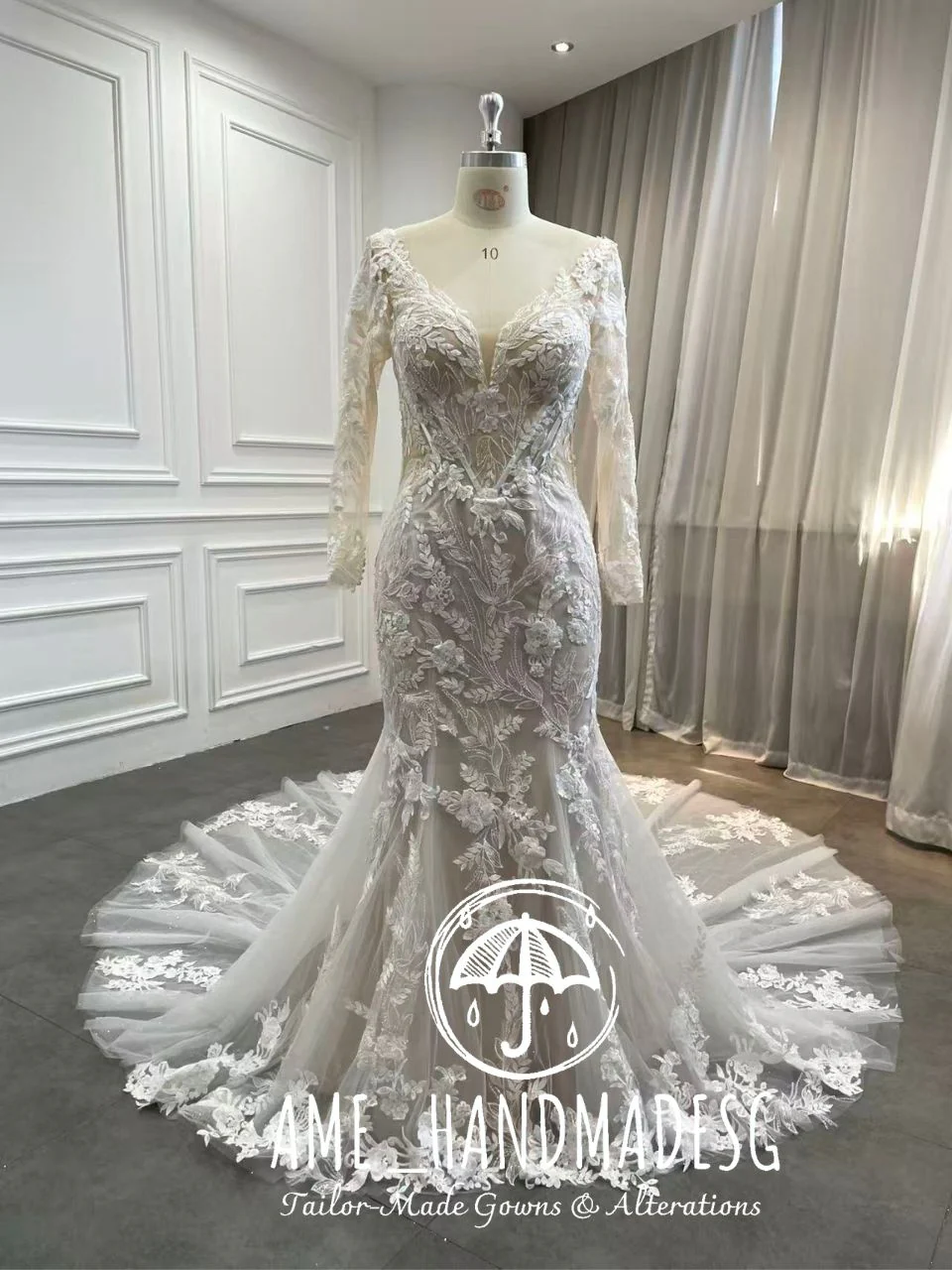 Enchanted Elegance Lace Mermaid Gown