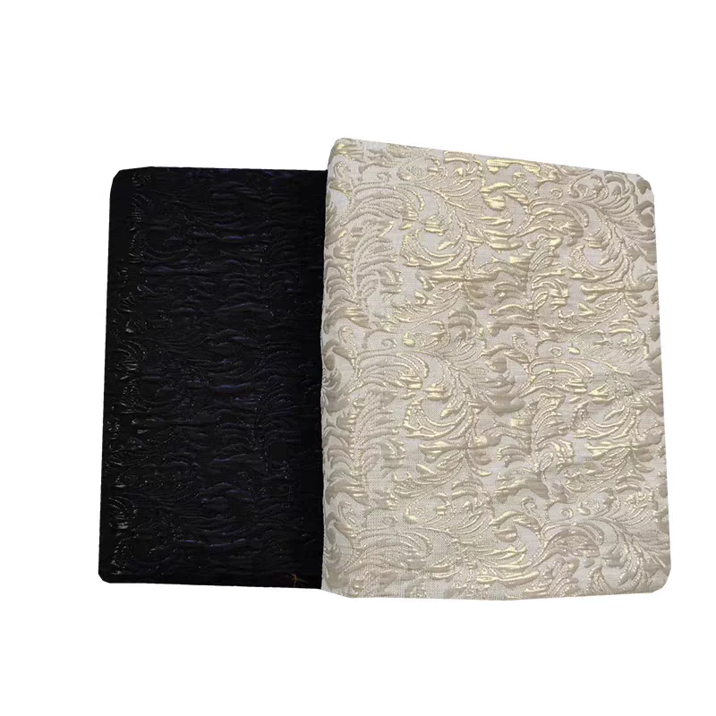 FAB-BROC-006 European and American high-end gold silk dark pattern jacquard suit fabric dress windbreaker brocade dress suit fabric DIY - Image 5