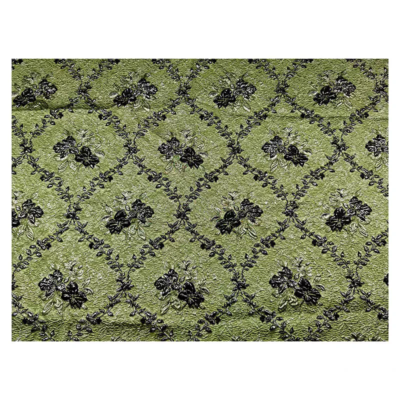 FAB-BROC-003 European style embossed three-dimensional jacquard gold silk fabric windbreaker skirt brocade fashion fabric has strong gloss and does not fade - Image 5