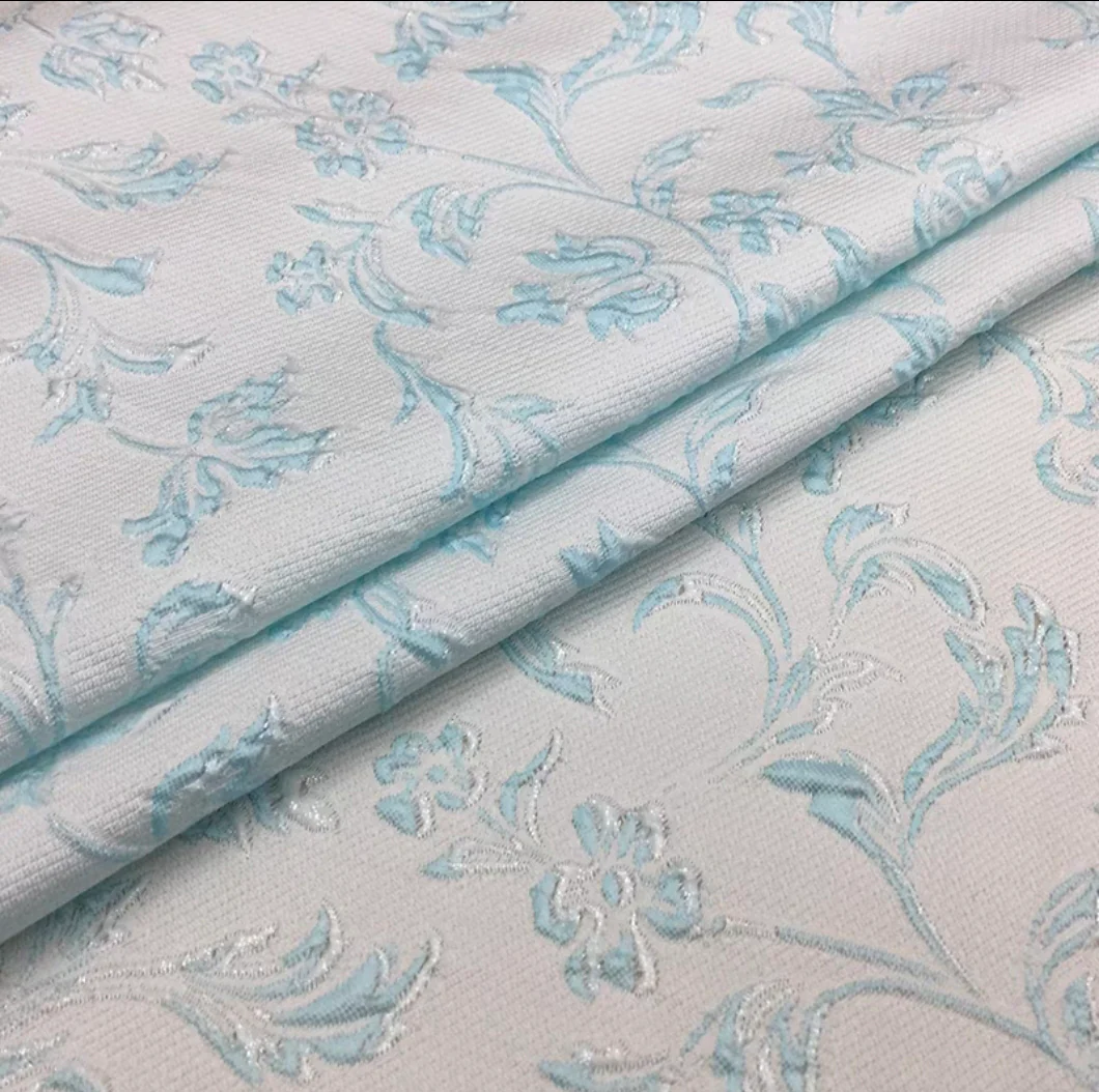 FAB-BROC-020 European and American gold and silver silk heavy relief flower jacquard fashion fabric spring and autumn dress tutu clothing brocade fabric - Image 6