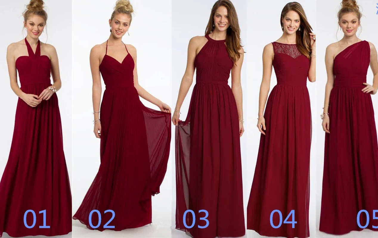Fuchsia Long Bridesmaid Dress - Image 12