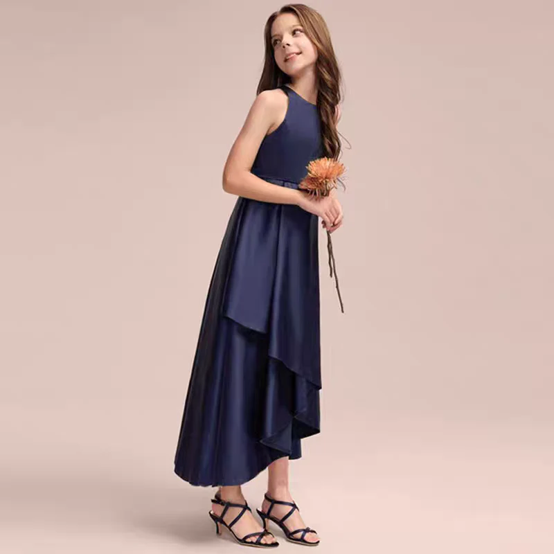 EG-SALE-AME-00126 Elegant Satin Dress for Girls - Perfect for Choir, Orchestra & Special Occasions by Ame Handmadesg - Image 2