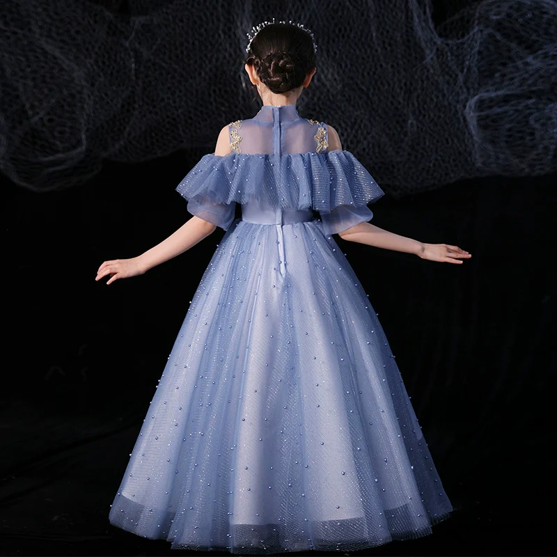 Kids' Elite Evening Dress: Princess Wedding & Piano Performance Costume - Image 5