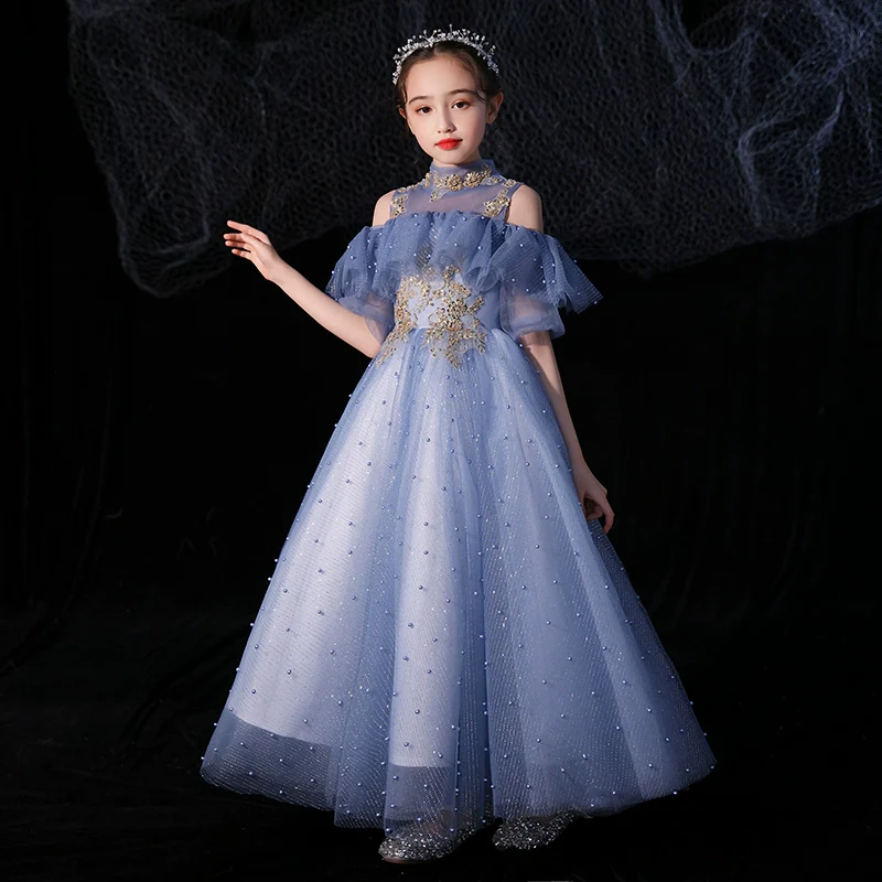 Kids' Elite Evening Dress: Princess Wedding & Piano Performance Costume - Image 6