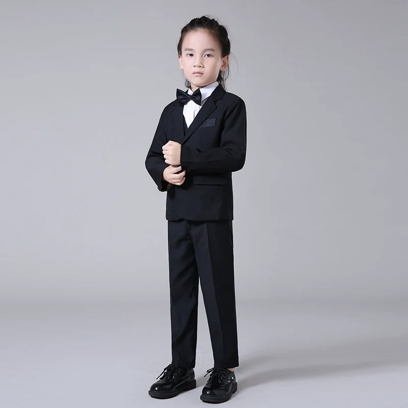 Korean Style Children's Leisure Suit: Flower Boy Jacket Set - Image 2