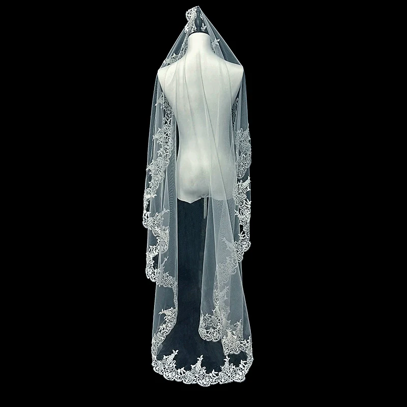 Korean Style Lace Wedding Veil - Image 8
