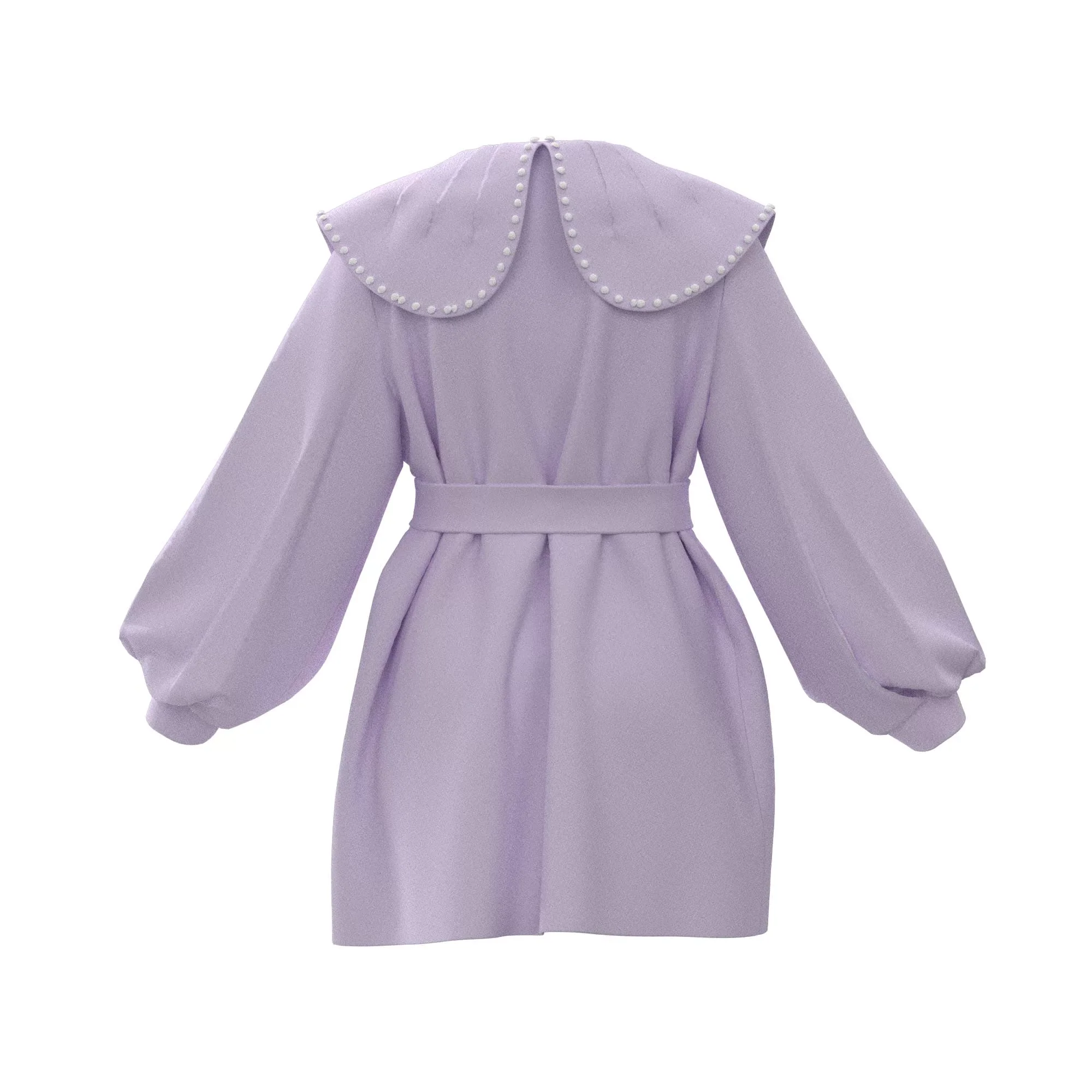 Parent-Child Puff Sleeve Pleated Lapel Loose Fit Windbreaker Sewing Pattern - Image 3