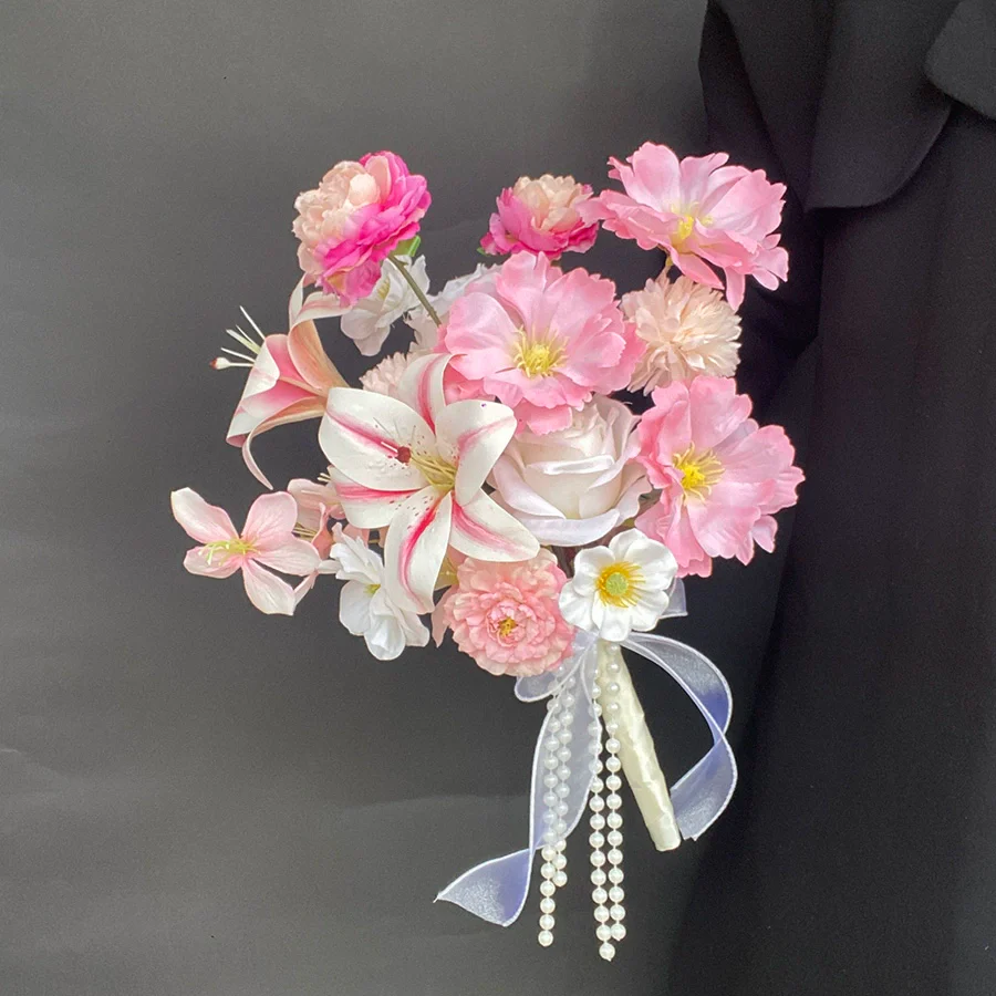 Premium Hand-held Artificial Flower Bouquet – 45×30 cm Color for Weddings - Image 5