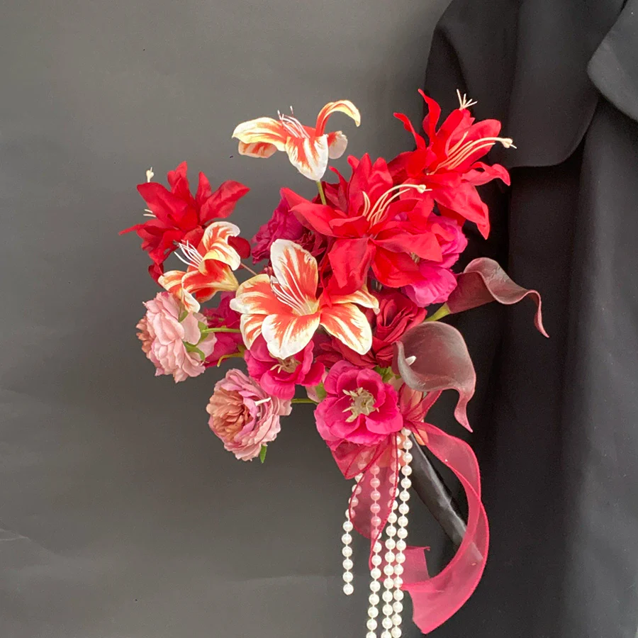 Premium Hand-held Artificial Flower Bouquet – 45×30 cm Color for Weddings - Image 8