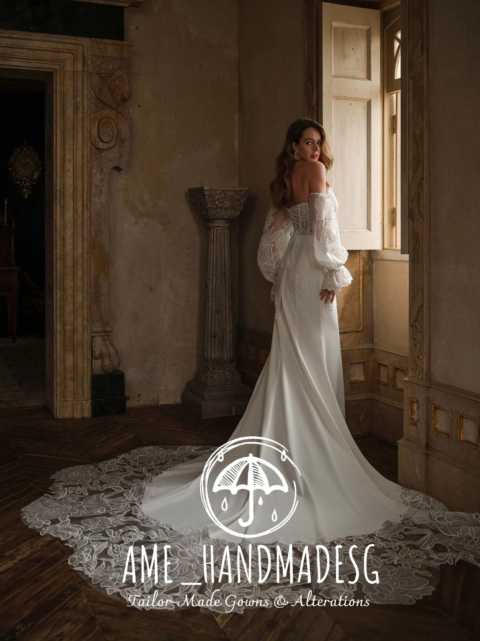 Timeless Muse: An Elegant Lace Corset Bridal Gown - Image 2