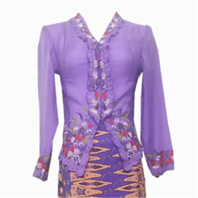 Purple Embroidered Cardigan - Image 6