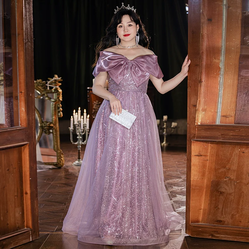 Purple Evening Dress - Image 3
