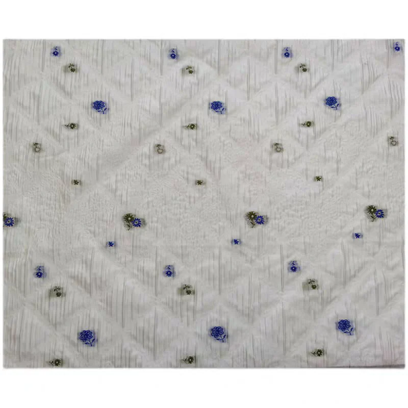 FAB-BROC-005 Spring and summer transparent thin organza yarn-dyed cut flower fabric princess skirt wedding dress women's jacquard small fresh fabric - Image 3
