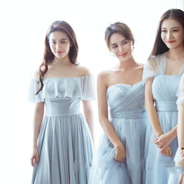 Spring Bridesmaid Open Shoulders Fitted Dress - Image 4