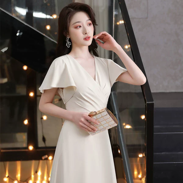 Summer Bridesmaid French Style Plus Size Dress - Image 3