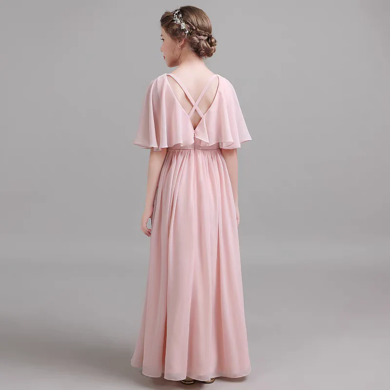EG-SALE-AME-00173 Tulle Flower Girl Dress - Pink Satin & Polyester Lining - Custom Sizes Available by Ame Handmadesg - Image 6