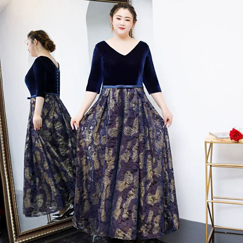 Velvet Long Evening Dress - Image 6