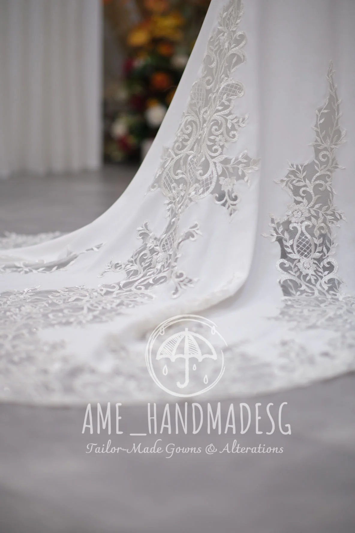 Half Applique Lace Beaded Wedding Gown | Ready-to-Wear - Image 7