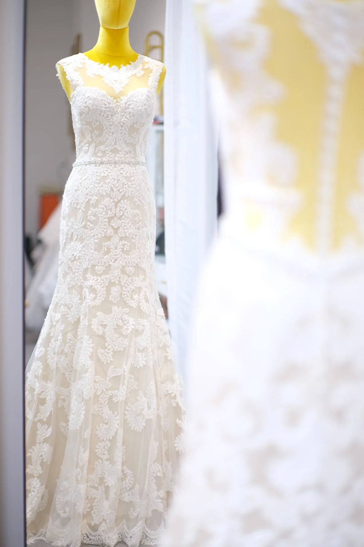 Lux Full Applique Lace Beaded Wedding Gown | Ready-to-Wear - Image 3