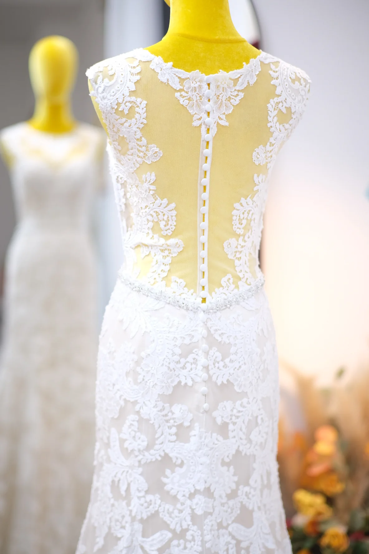 Lux Full Applique Lace Beaded Wedding Gown | Ready-to-Wear - Image 4