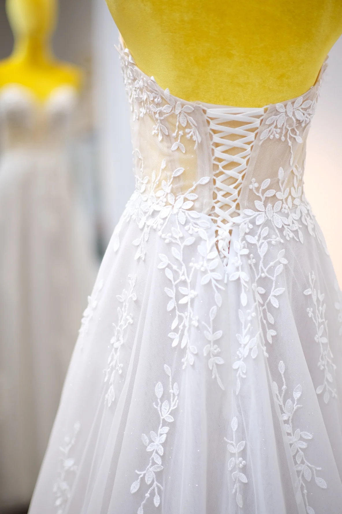 Lux Full Fabric Lace Size S Wedding Gown | Ready-to-Wear - Image 2