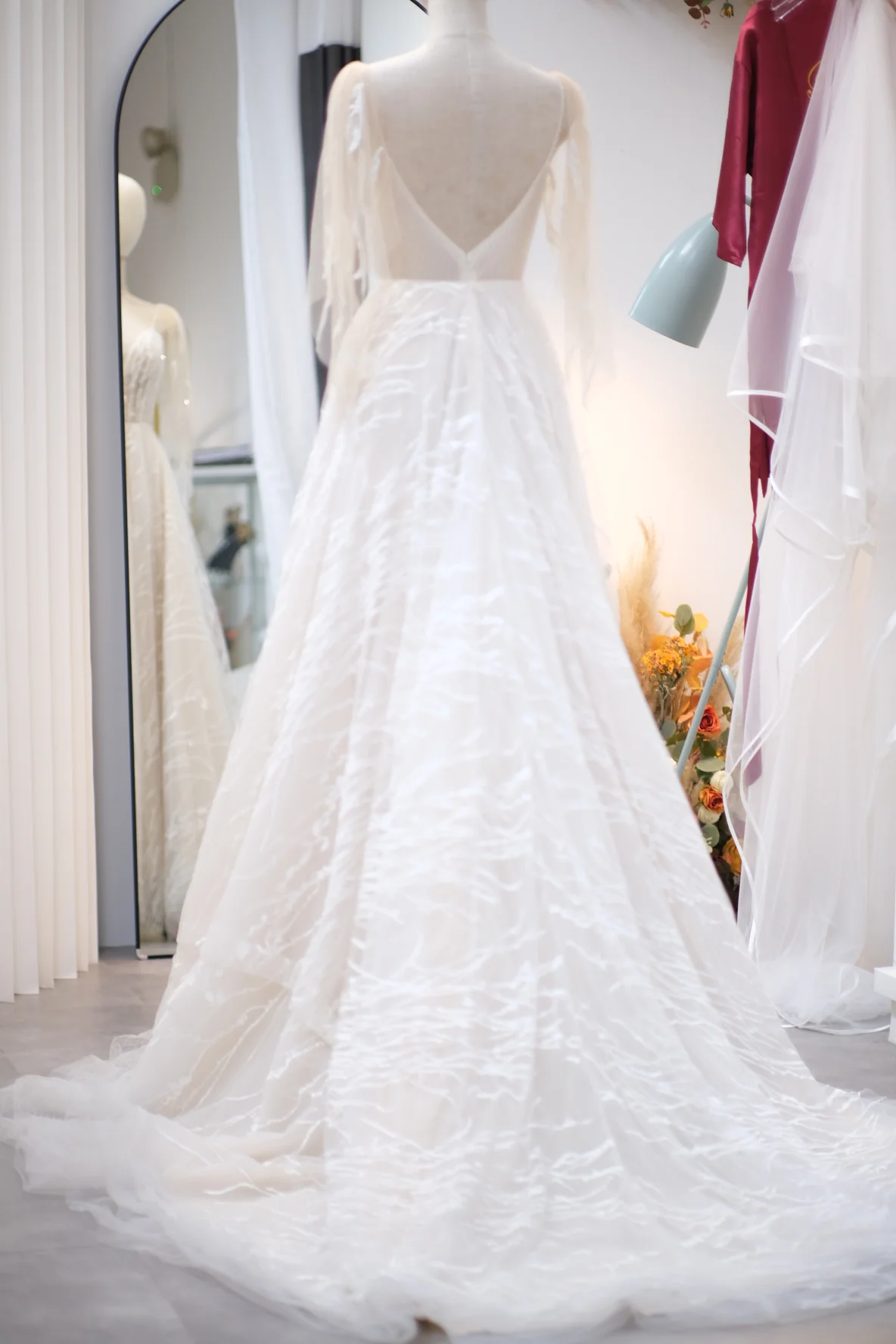 Lux Full Fabric Lace Size S Wedding Gown | Ready-to-Wear - Image 6