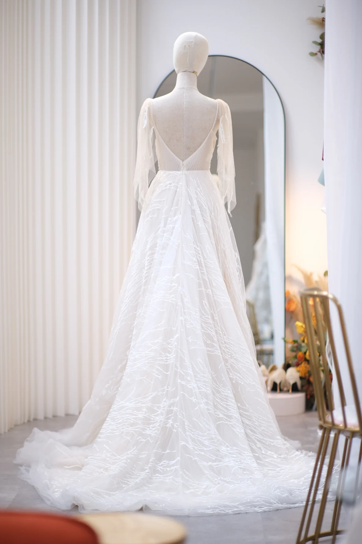 Lux Full Fabric Lace Size S Wedding Gown | Ready-to-Wear - Image 7