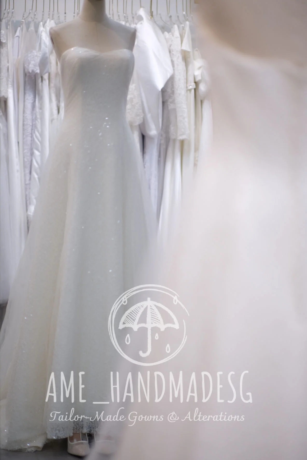 Lux Full Sequin Fabric Size M Wedding Gown | Ready-to-Wear - Image 3
