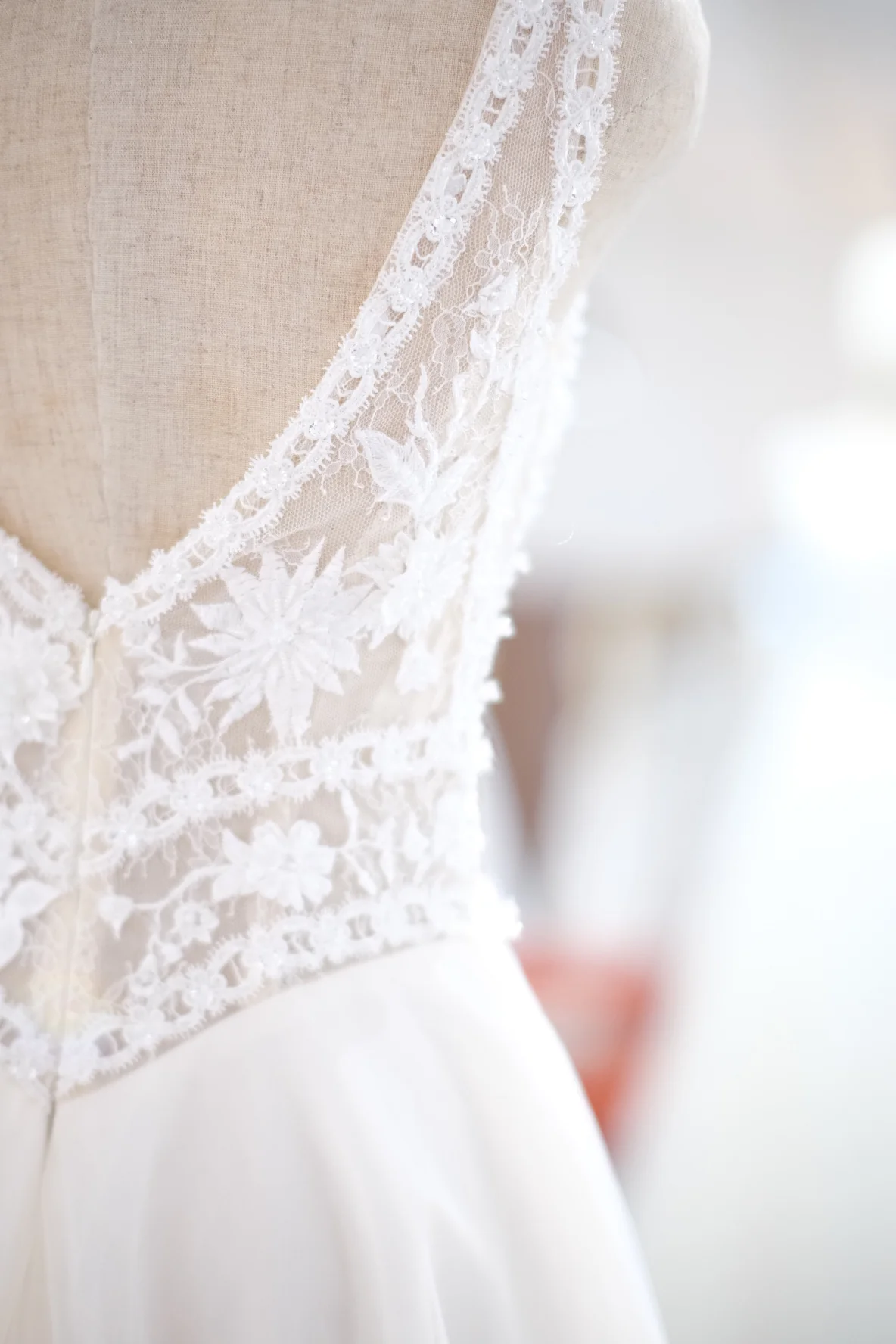 Lux Half Lace Beaded Size S Wedding Gown | Ready-to-Wear - Image 5