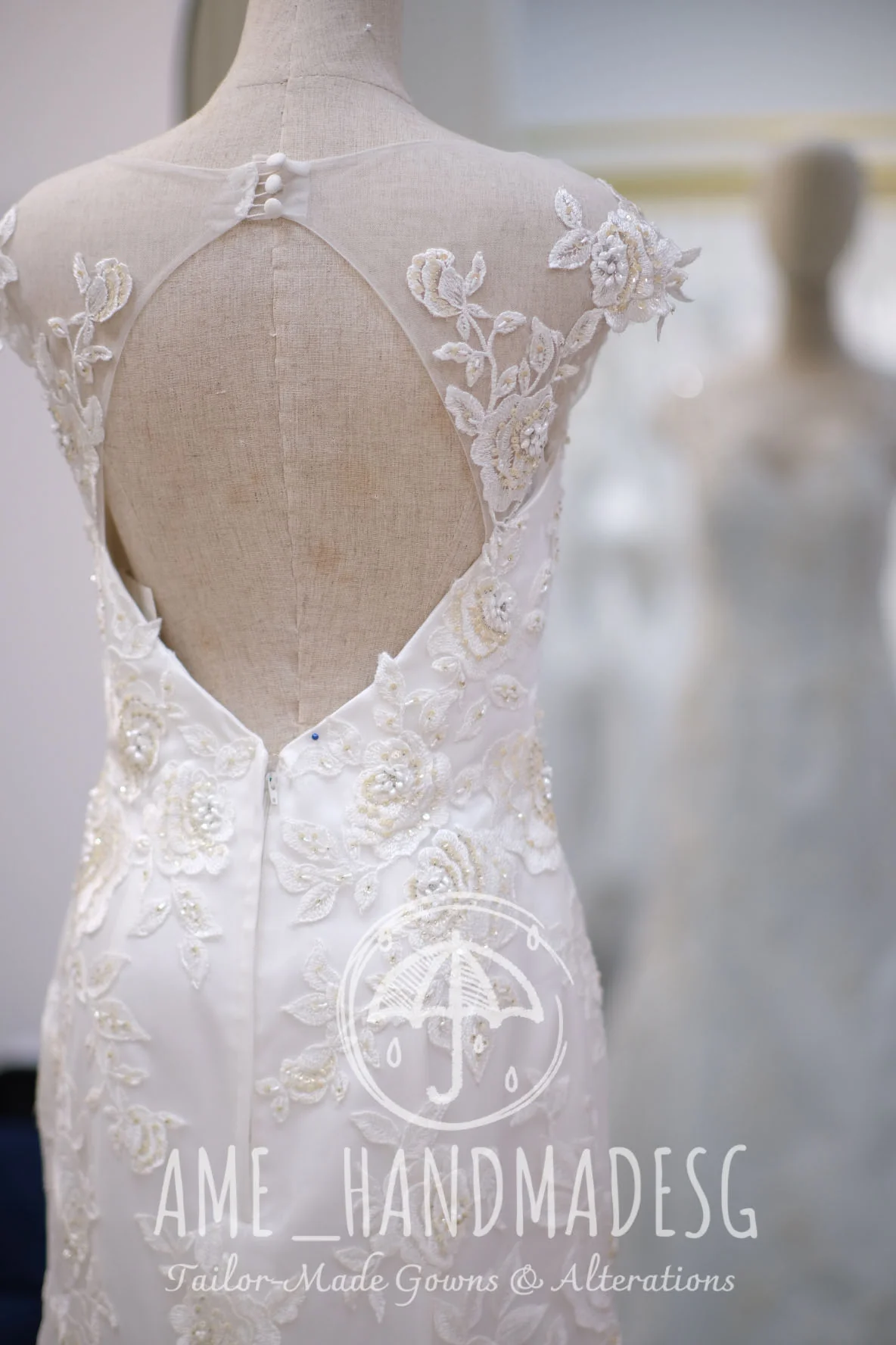 Premium Full Applique Lace Beaded Wedding Gown | Ready-to-Wear - Image 4