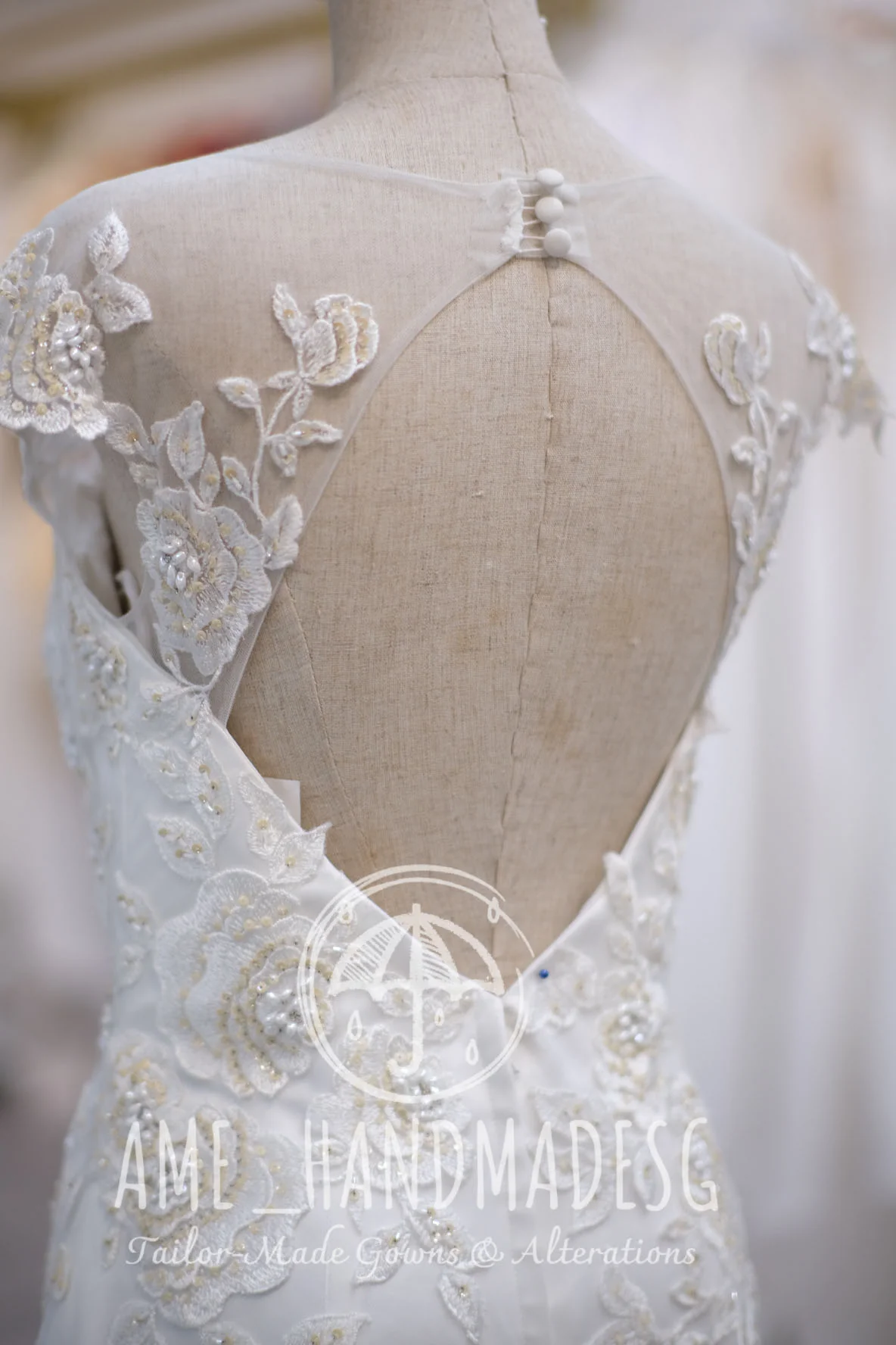 Premium Full Applique Lace Beaded Wedding Gown | Ready-to-Wear - Image 6