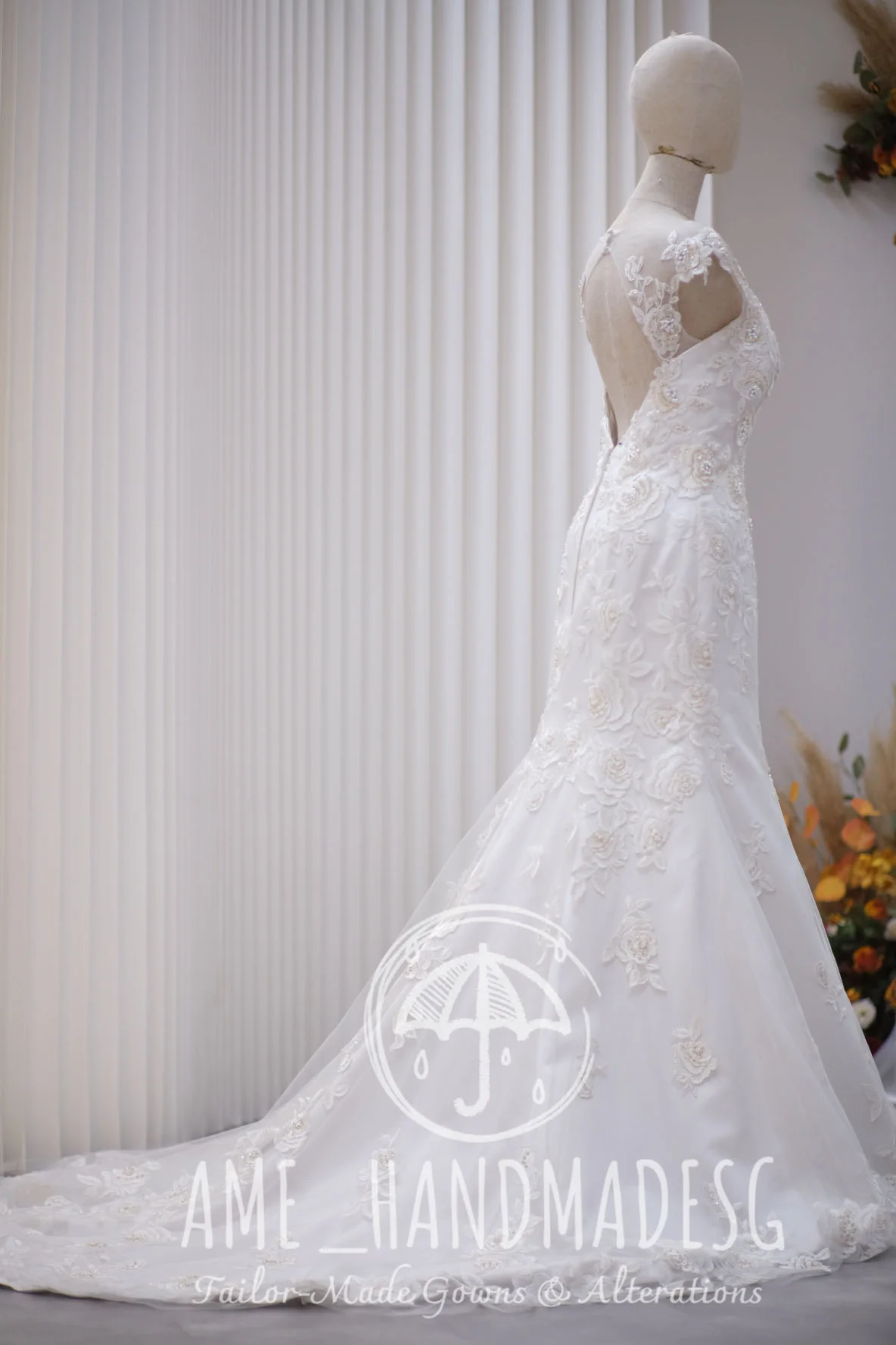 Premium Full Applique Lace Beaded Wedding Gown | Ready-to-Wear - Image 7