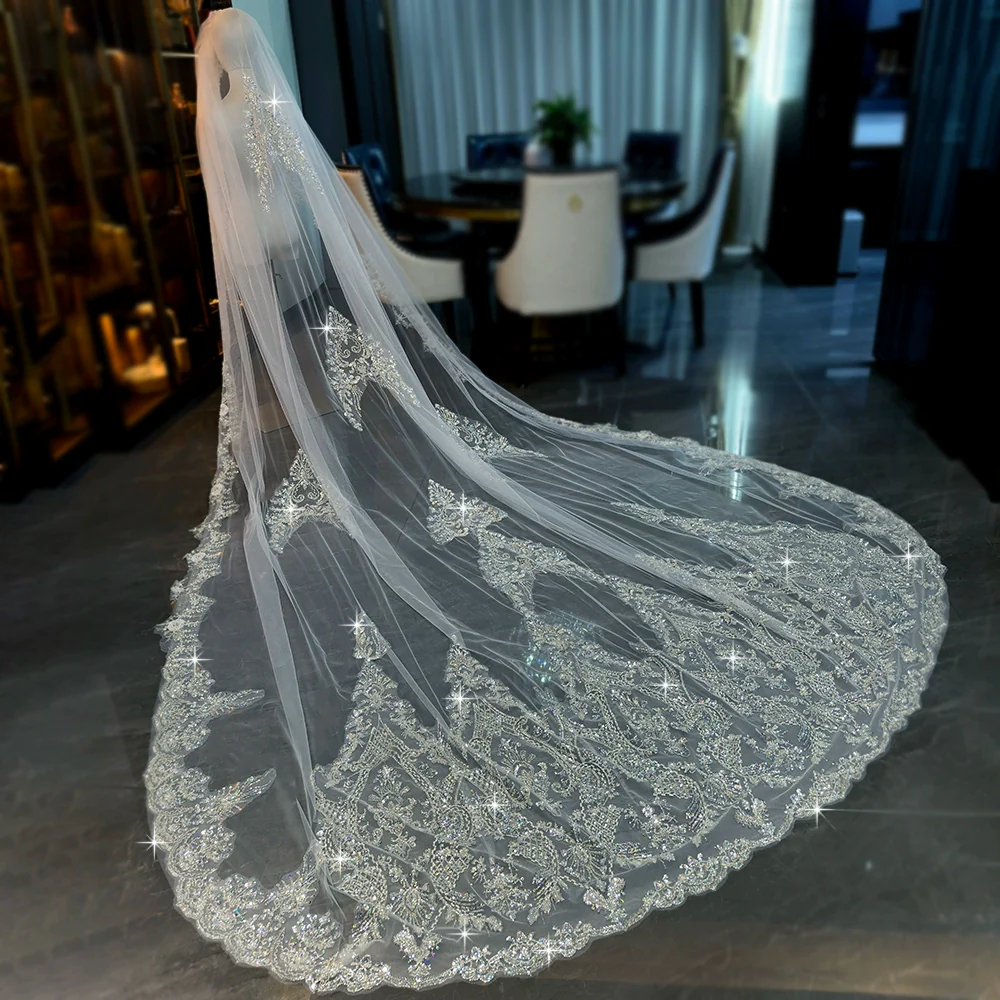 Wedding Veil Beaded Embroidered 3.5m