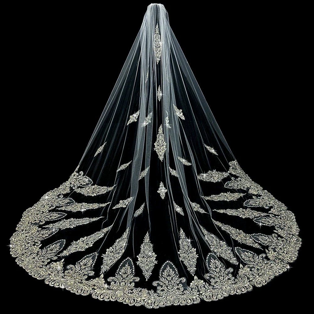 Wedding Veil Beaded Embroidery