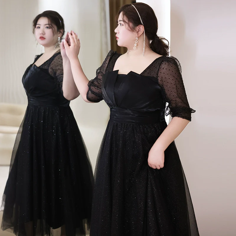 Women's Black Evening Dress - Image 5